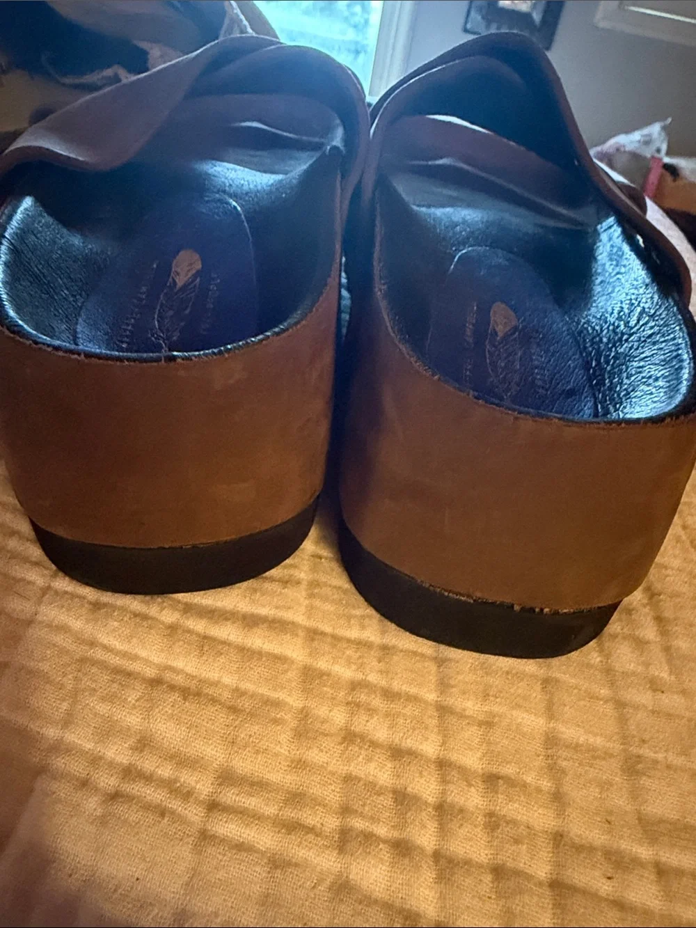 Free People Jeffrey Campbell brown Sandals Gold Logo